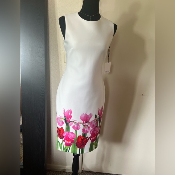 Calvin Klein white floral dress - Picture 2 of 10